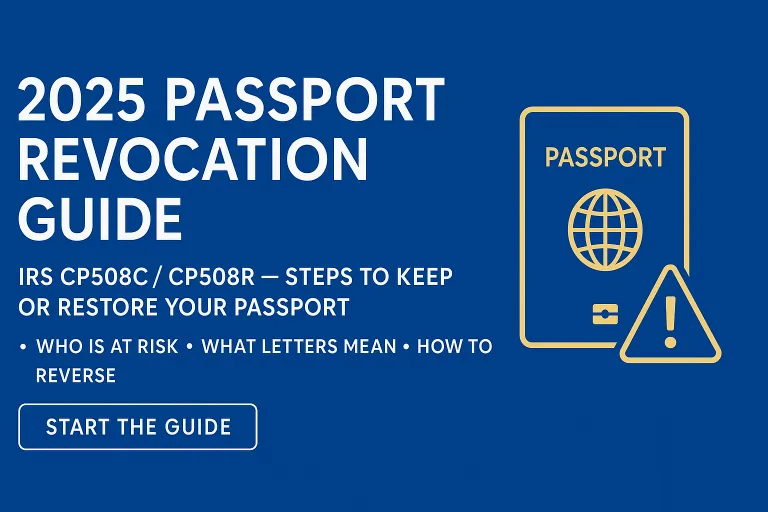 IRS Passpor Revocation Guide explains CP508 CP508R