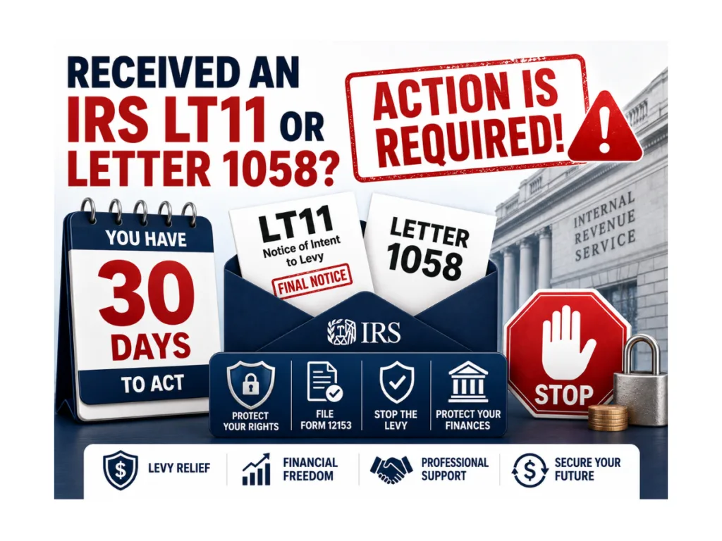 LT11 / Letter 1058 - Final Notice of Intent to Levy: Your Ultimate FAQ on CDP Hearings, Form 12153, and Levy Release irs lt11 letter 1058 levy release help