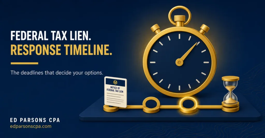 Federal Tax Lien Response Timeline: Deadlines You Can't Miss Federal Tax Lien Response Timeline | ED Parsons CPA
