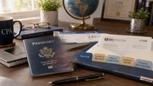 US passport being restored after CP508R reversal showing five IRS resolution paths to decertify seriously delinquent tax debt