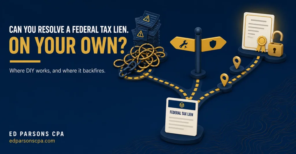 Can You Resolve a Federal Tax Lien on Your Own? DIY vs. Professional Help Can You Resolve a Federal Tax Lien on Your Own? | ED Parsons CPA