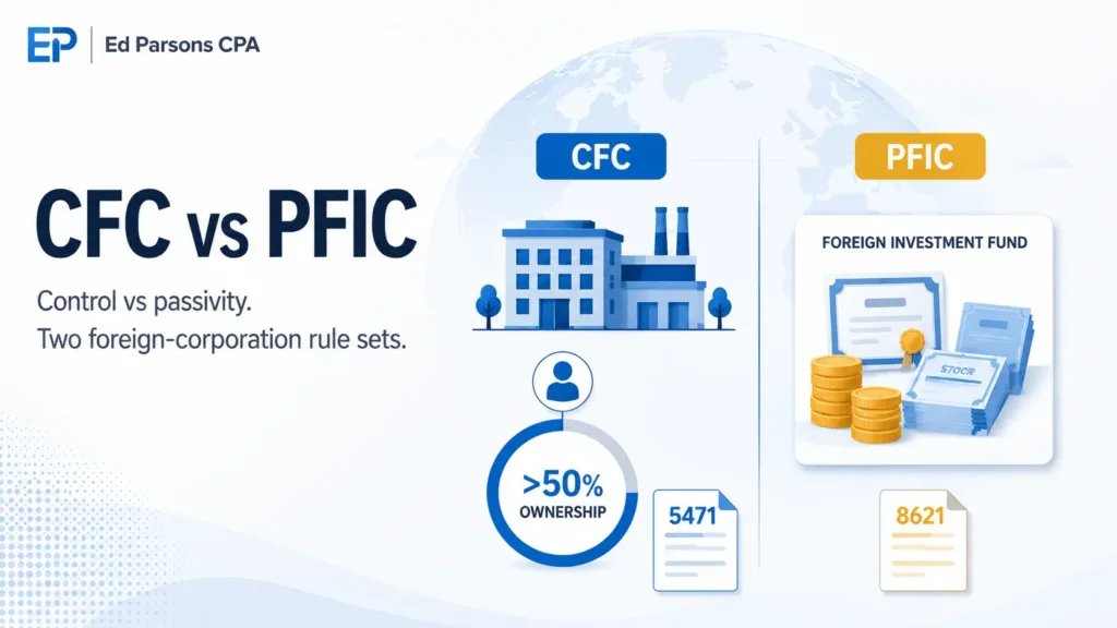 CFC vs. PFIC: Understanding Key U.S. Tax Differences | Ed Parsons, CPA