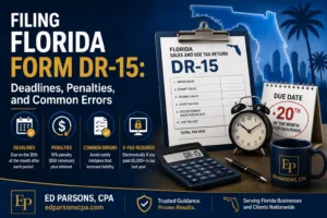 Filing Florida Form DR-15: Deadlines, Penalties & Common Errors | Ed Parsons CPA
