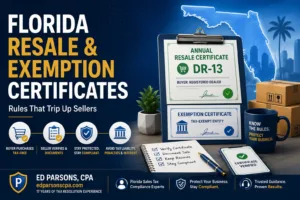 Florida Resale & Exemption Certificates: Rules That Trip Up Sellers | Ed Parsons CPA