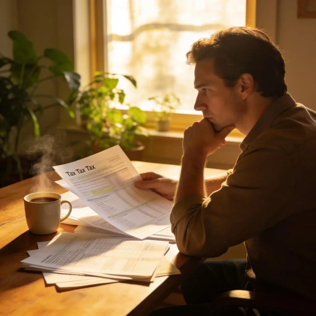Secure Your Future: CDP Appeal Process & CPA Guidance Person engaging with tax documents in a cozy home office setting