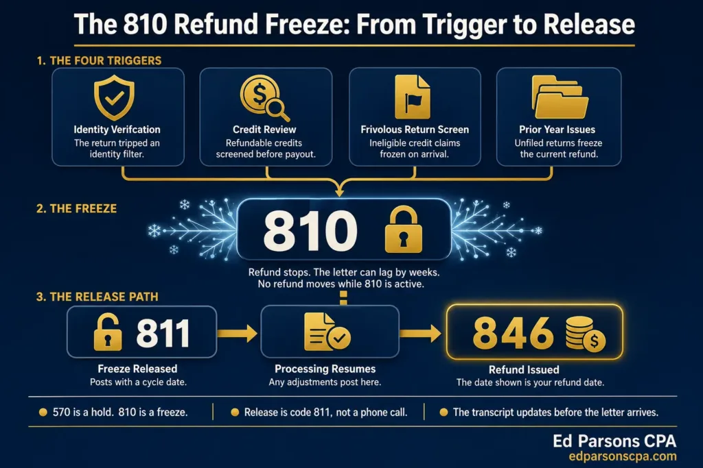 810 Refund Freeze: Why the IRS Is Holding Your Refund and What Releases ...