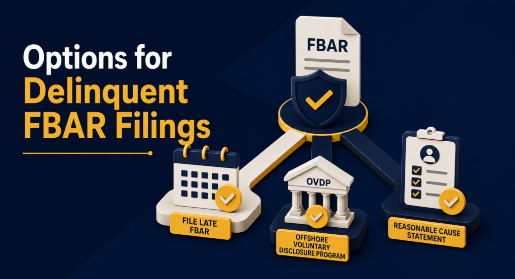 Options for Delinquent FBAR Filings