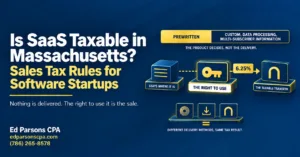 Massachusetts SaaS sales tax rules for software startups and taxable software use